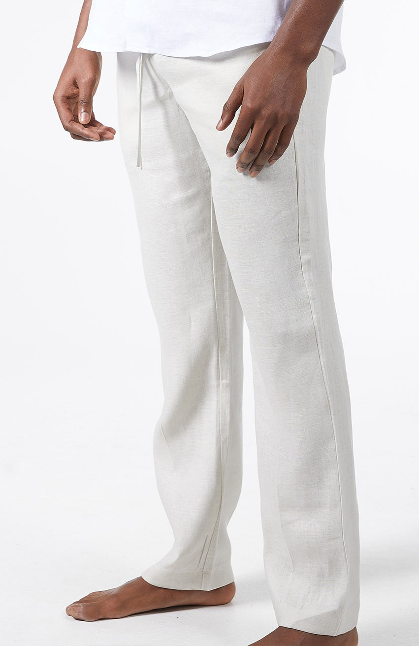 Velero Drawstring Men's linen Pants in Light Sand