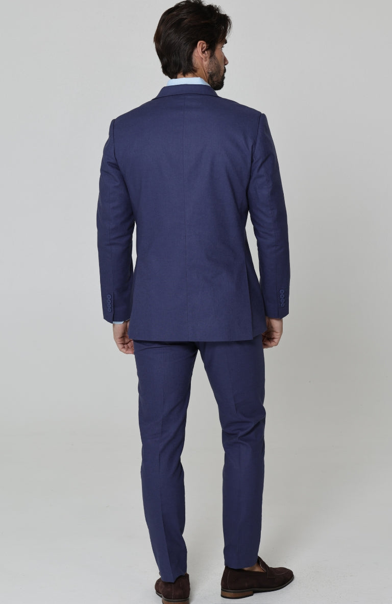 Monte Carlo Lightweight Linen Suit Soft Navy