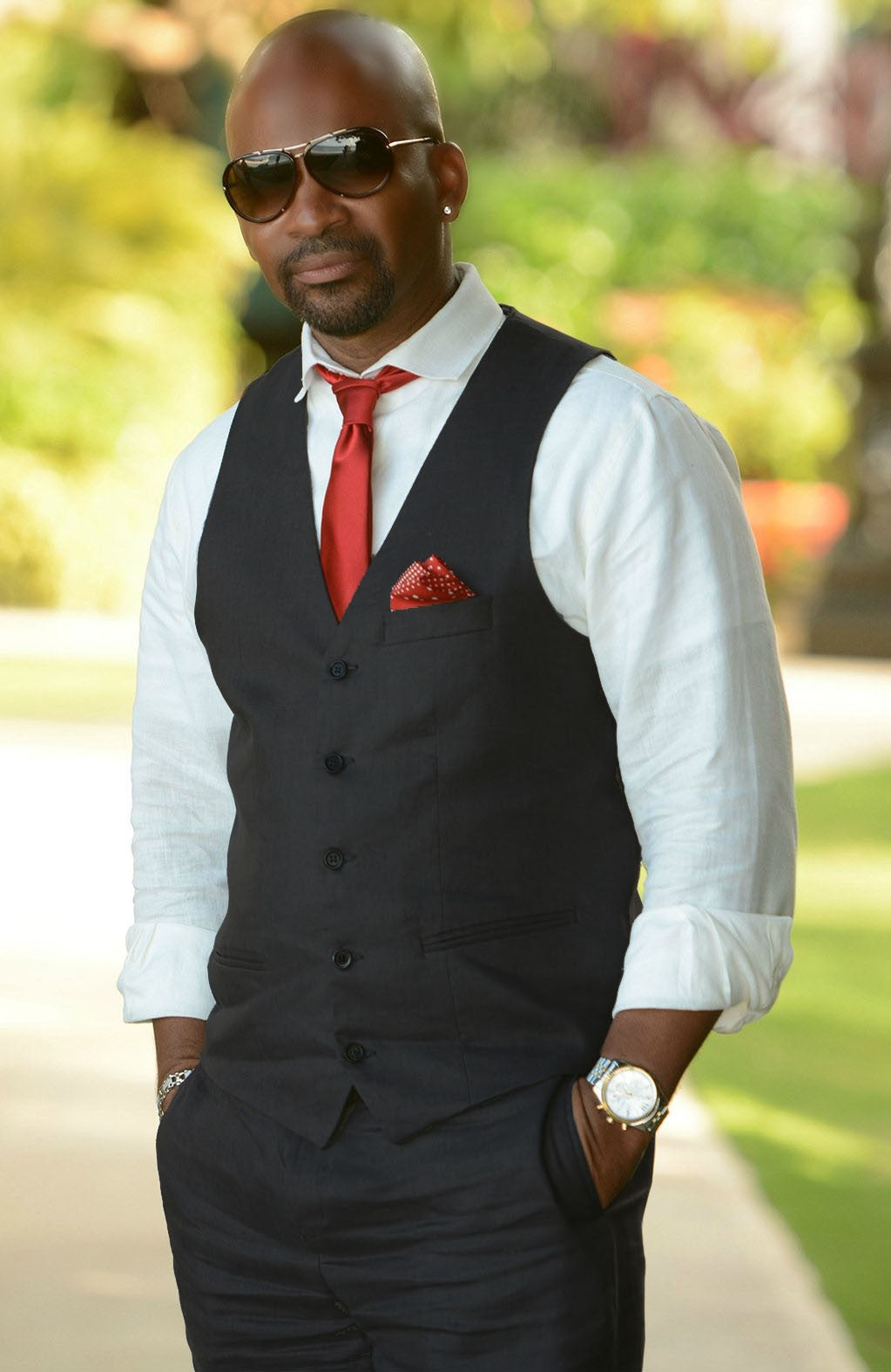 Monaco Vest in Dark Gray / Charcoal and Charcoal Pants