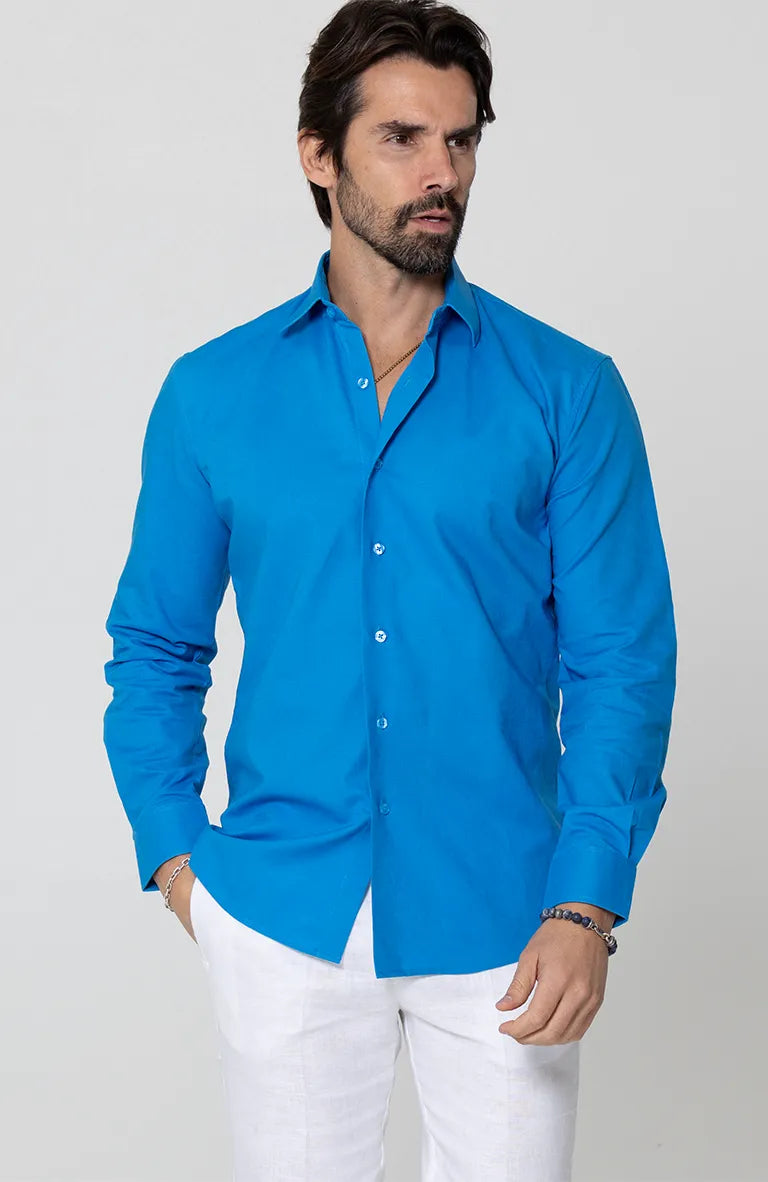 French Blue Beckford Long Sleeve Linen shirt linen Verona Pants