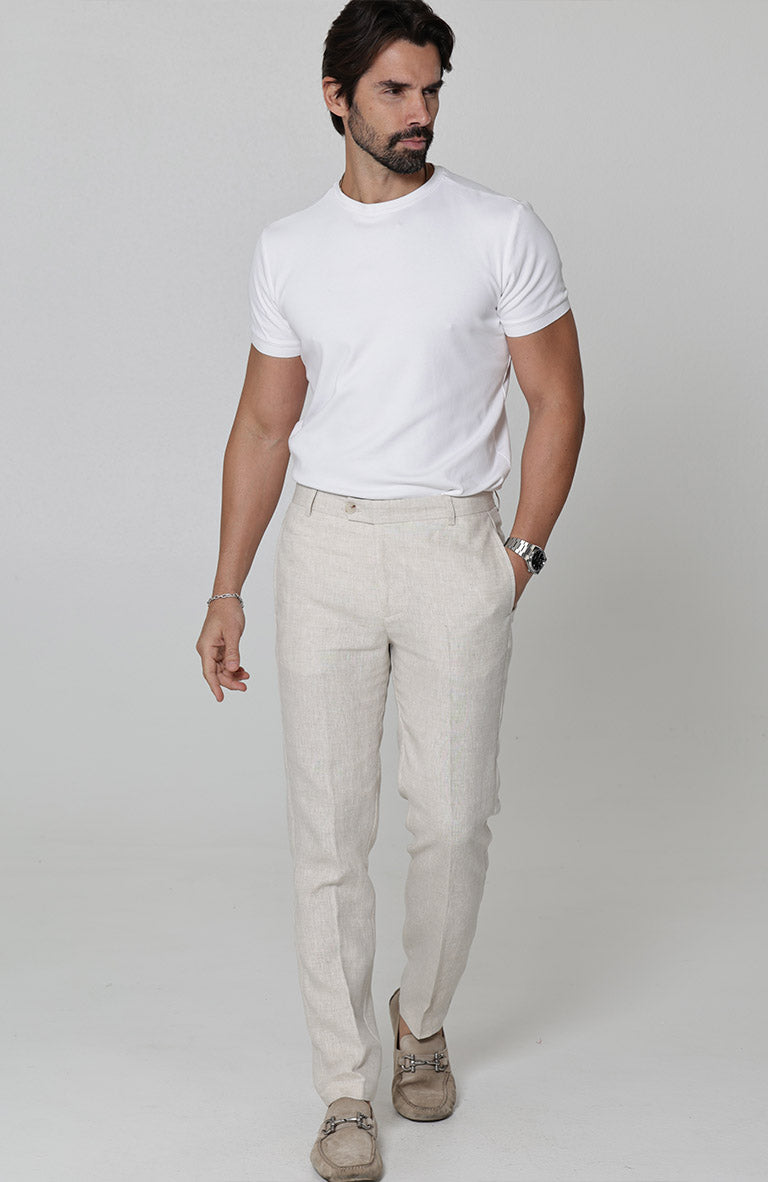 Men's Verona Linen Pants in Natural