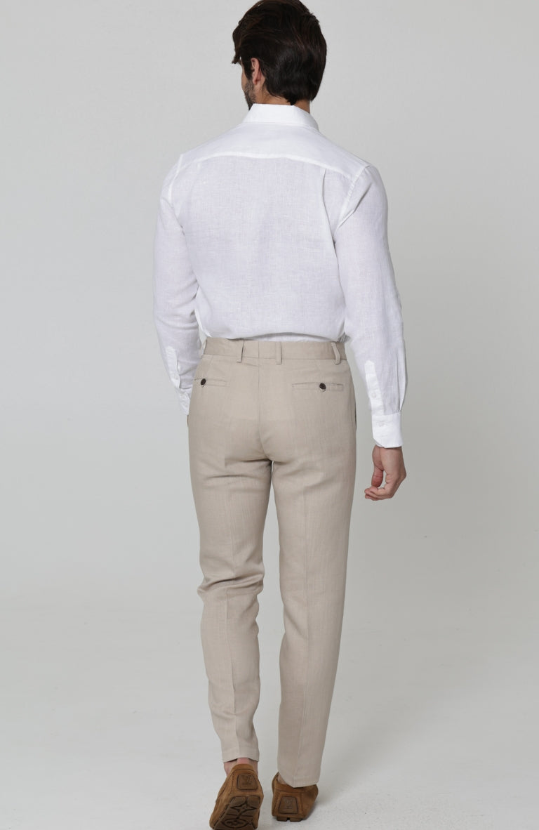 Verona Men's Summer Linen Pants Latte