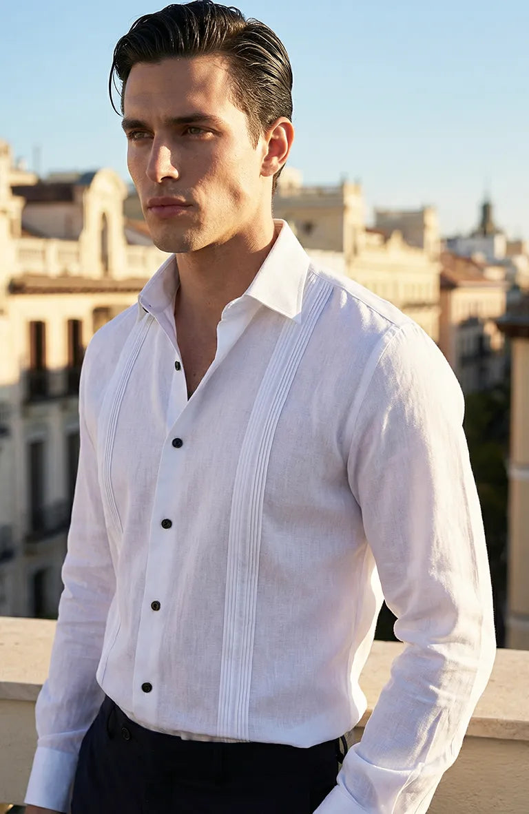 Beckford Pintuck Groom Shirt with Black Verona Pants