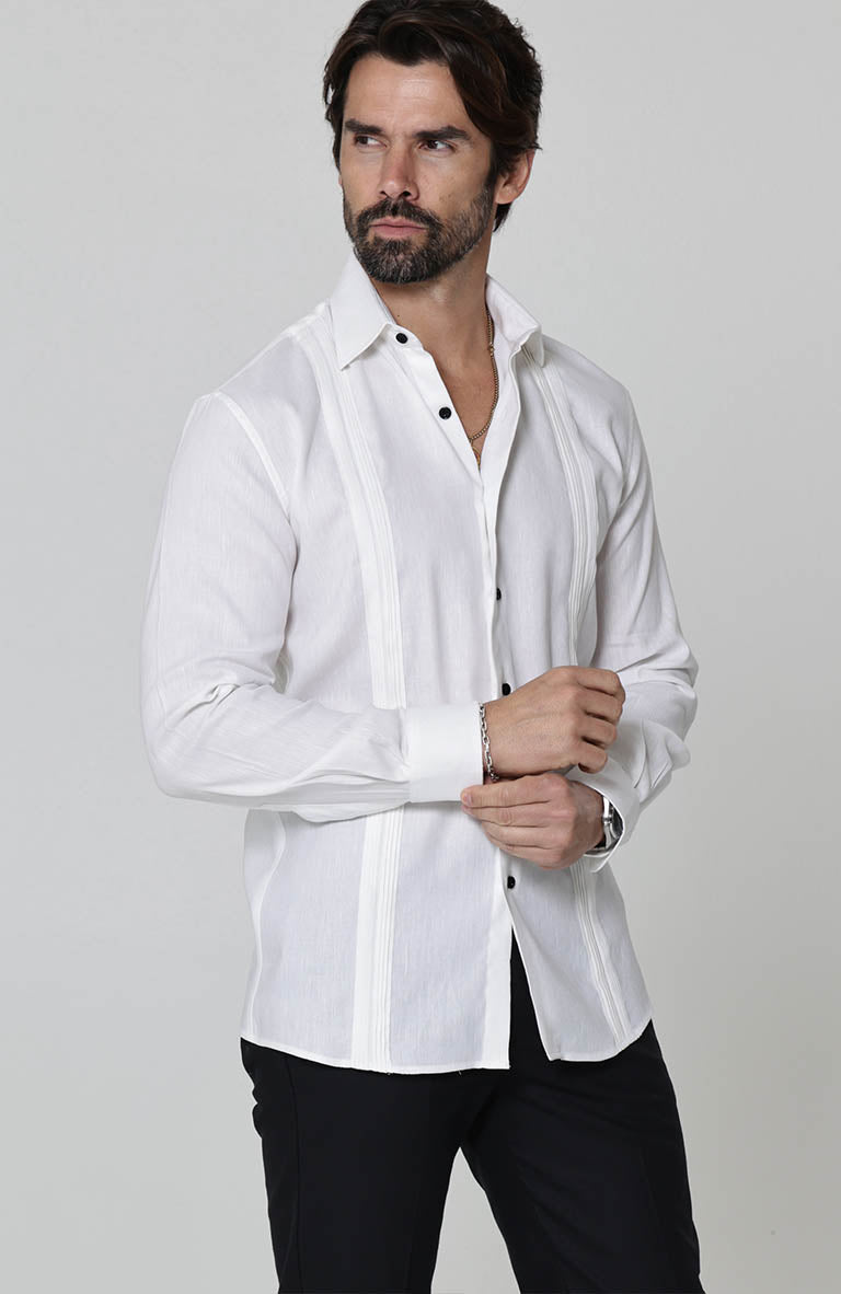 Beckford Pintuck Groom Shirt with Black Verona Pants