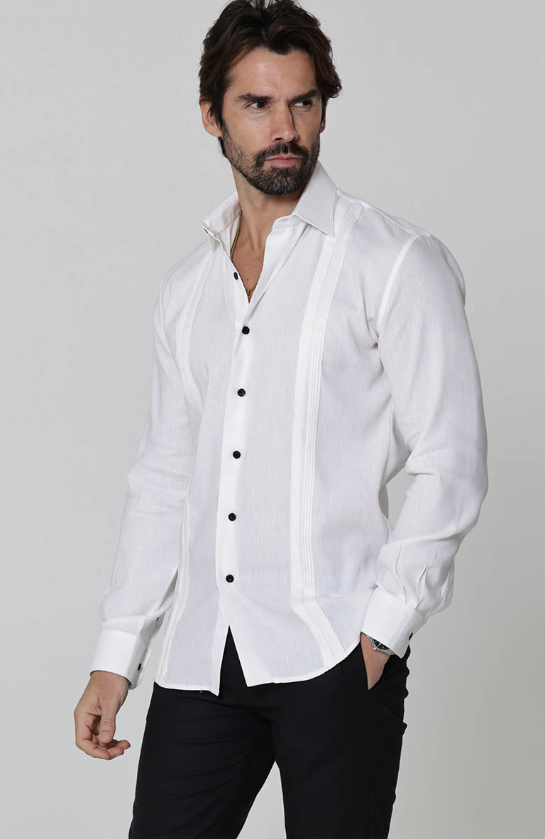 Beckford Pintuck Groom Shirt with Black Verona Pants