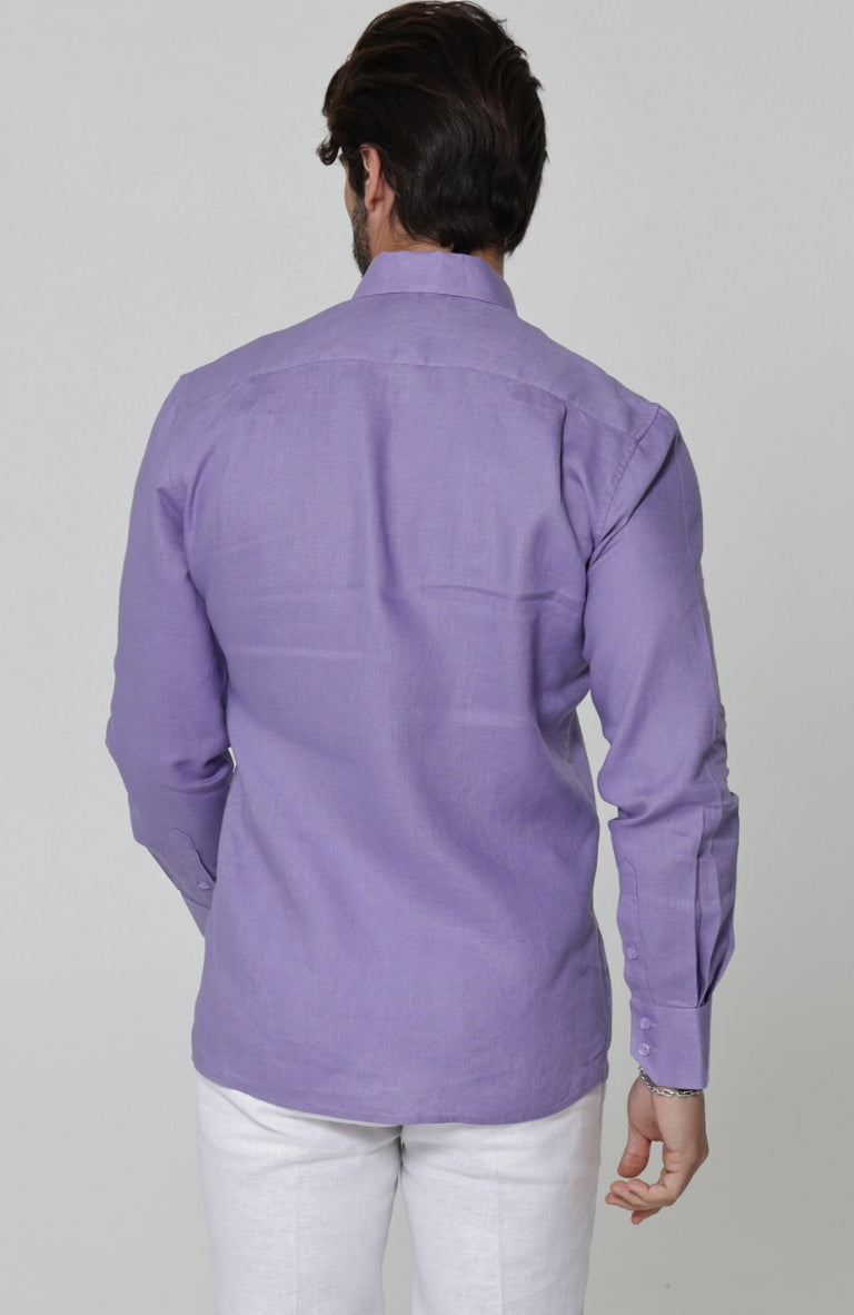Wedding Shirt in Regency & Verona Italian Linen Pants in White