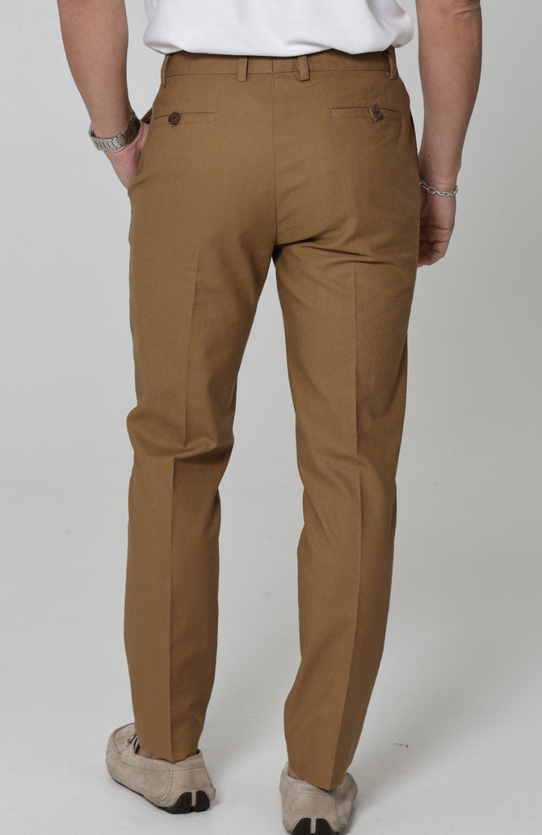 Verona Italian Linen Pants in Mocha