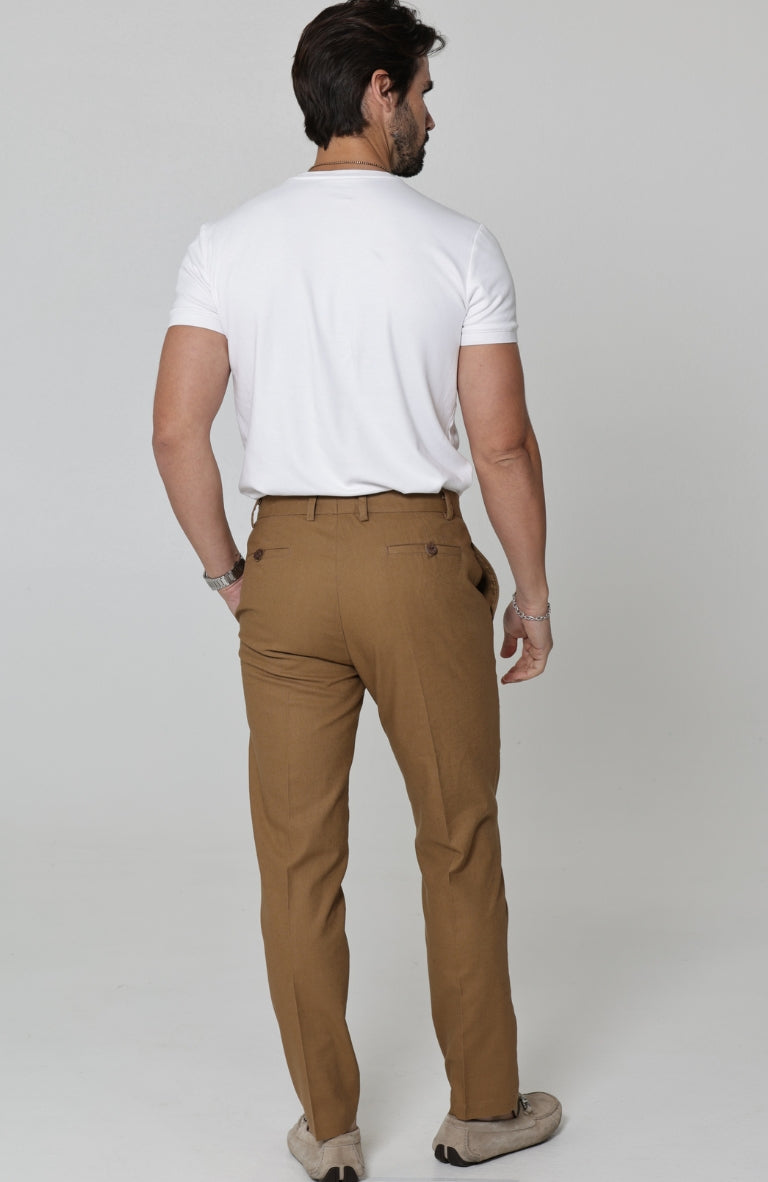 Verona Italian Linen Pants in Mocha