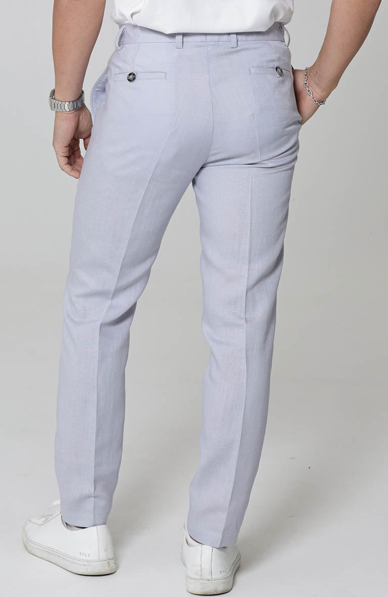 Men's Verona Linen Pants in Blue Silver