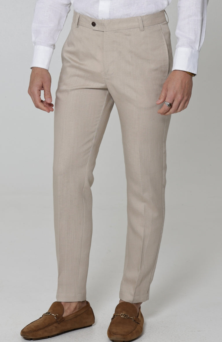 Verona Men's Summer Linen Pants Latte