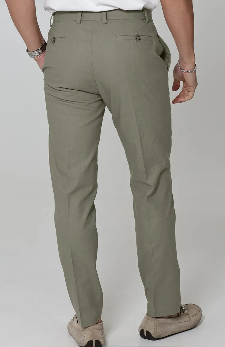 Verona Linen Pants in Olive