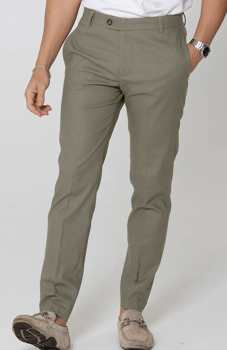 Verona Linen Pants in Olive