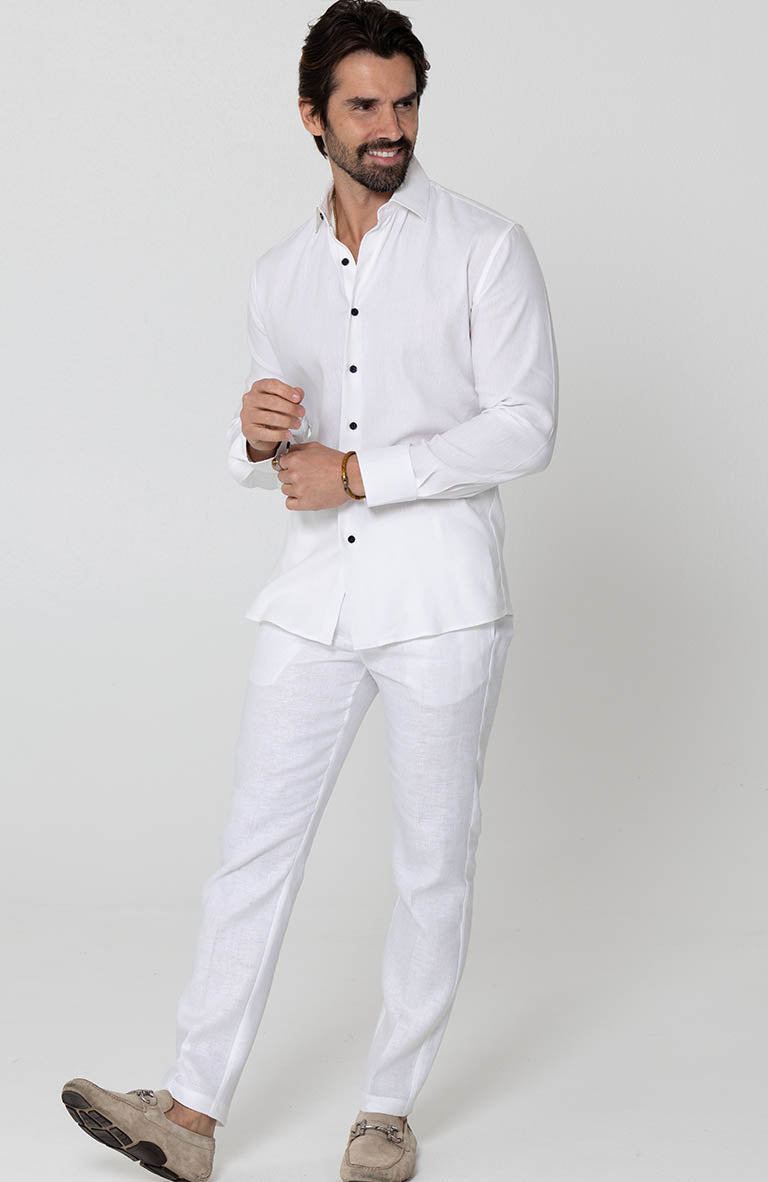 Bradford Groom Shirt with White Verona Pants