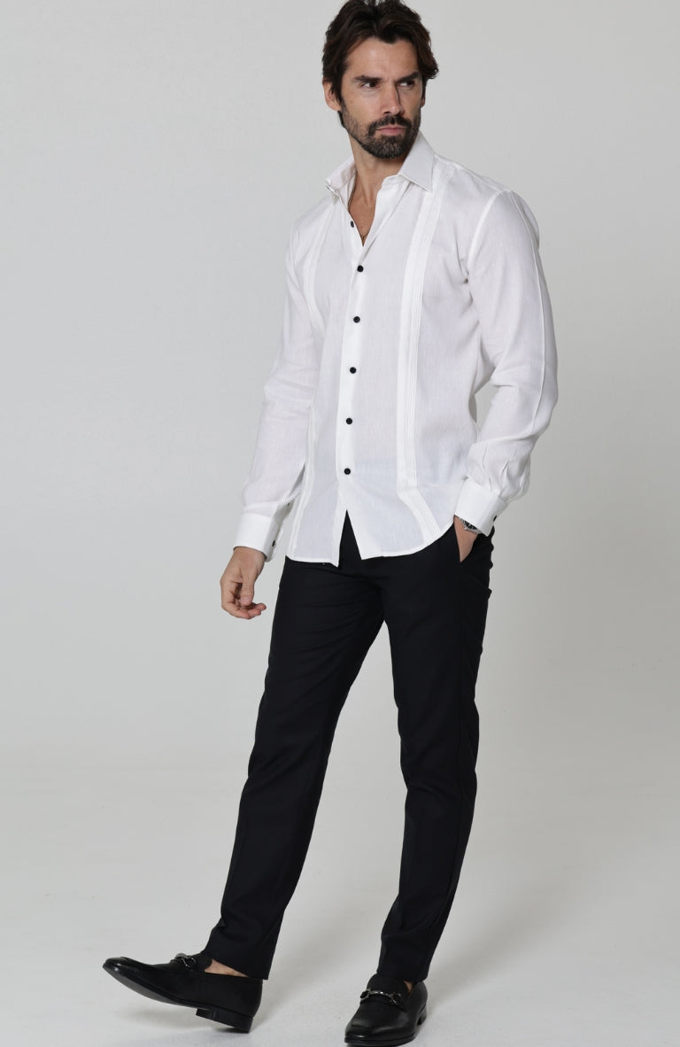 Beckford Pintuck Groom Shirt with Black Verona Pants