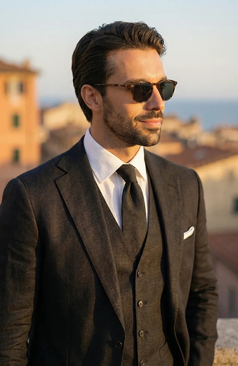 Monte Carlo Modern Blazer Suit Jacket Black