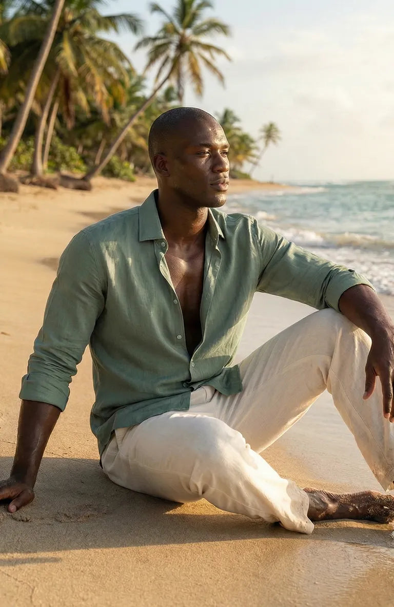 Beckford Men’s Italian-Inspired Linen Blend Shirt